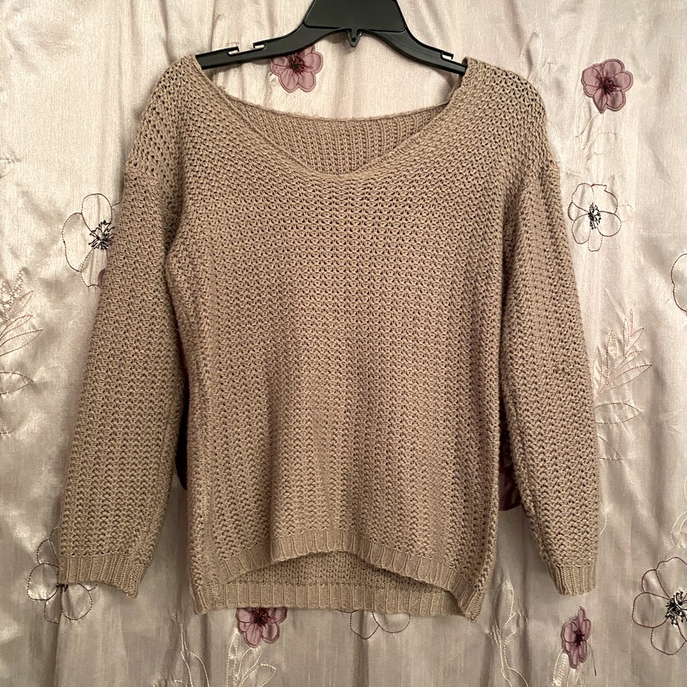 Light brown knit sweater